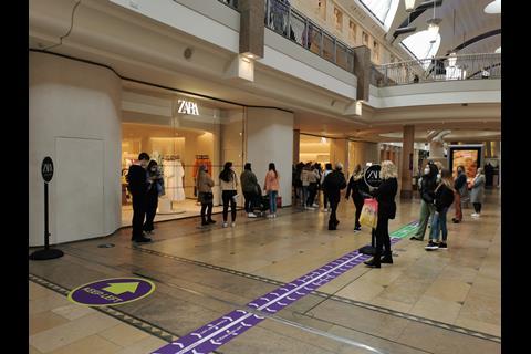 Zara also attracted a crowd that gradually built throughout the morning.